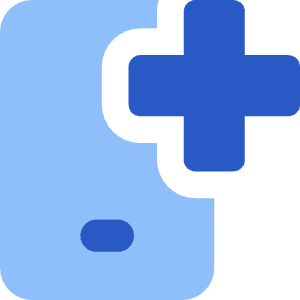 Online Medical App Checkup Service Icon from Core Flat Set