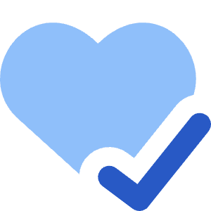 Heart Check Icon from Core Flat Set
