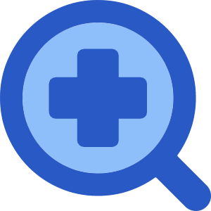 Medical Search Diagnosis Icon from Core Flat Set