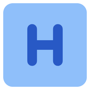 Hospital Sign Square Icon from Core Flat Set