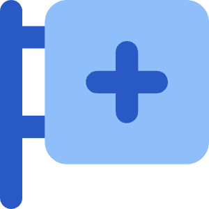 Hospital Sign Icon from Core Flat Set