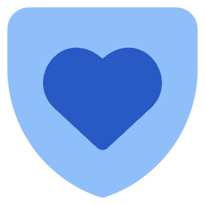 Shield Heart Care Protection Icon from Core Flat Set