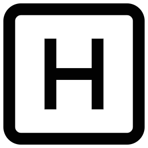 Hospital Sign Icon from Atlas Line Set