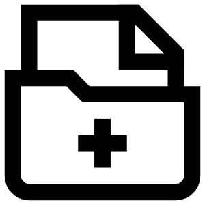 Plus Folder Paper Icon from Atlas Line Set