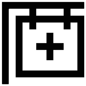 Plus Hanging Sign Icon from Atlas Line Set