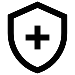 Plus Shield Icon from Atlas Line Set
