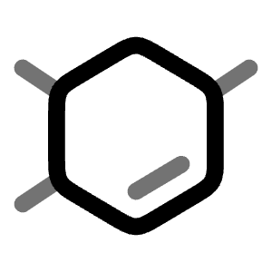 Benzene Ring Icon from Solar Line Duotone Set