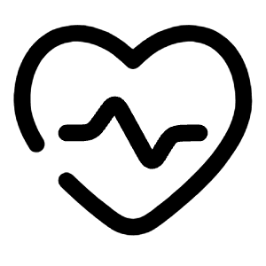 Heart Pulse Icon from Solar Broken Set