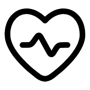 Heart Pulse Icon from Solar Linear Set