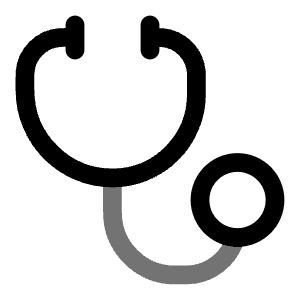 Stethoscope Icon from Solar Line Duotone Set