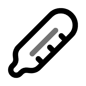 Thermometer Icon from Solar Line Duotone Set