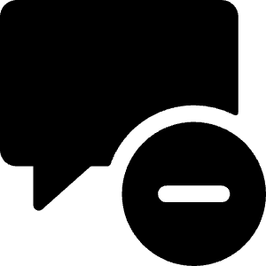 Messages Bubble Square Subtract Icon from Ultimate Bold - Free Set