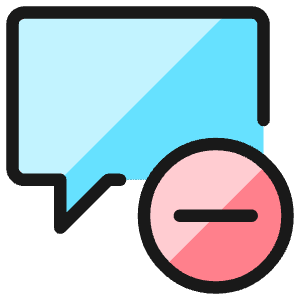 Messages Bubble Square Subtract Icon from Ultimate Colors - Free Set