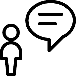 Messages People User Bubble Circle Icon from Ultimate Light - Free Set