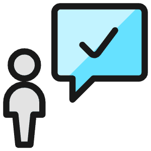 Messages People User Check Icon from Ultimate Colors - Free Set