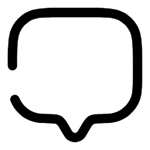 Chat  Square Icon from Solar Broken Set