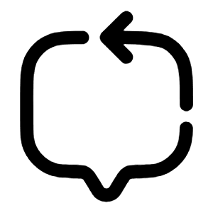 Chat  Square Arrow Icon from Solar Linear Set