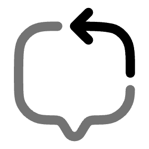 Chat  Square Arrow Icon from Solar Line Duotone Set