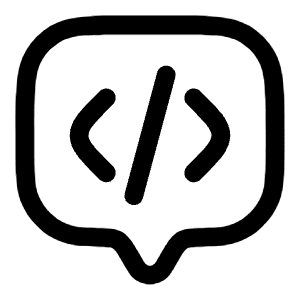 Chat  Square Code Icon from Solar Linear Set