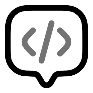 Chat  Square Code Icon from Solar Line Duotone Set