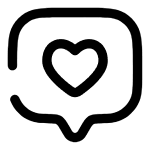 Chat  Square Like Icon from Solar Broken Set