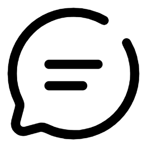 Chat Round Line Icon from Solar Broken Set