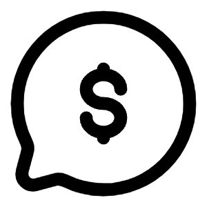 Chat Round Money Icon from Solar Linear Set