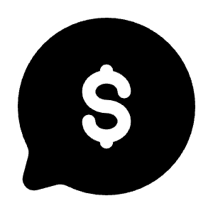 Chat Round Money Icon from Solar Bold Set