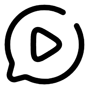 Chat Round Video Icon from Solar Broken Set
