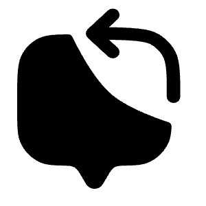 Chat Square Arrow Icon from Solar Bold Set