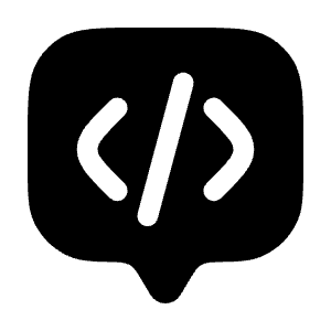 Chat Square Code Icon from Solar Bold Set