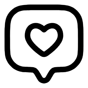 Chat Square Like Icon from Solar Linear Set