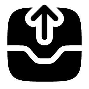 Inbox Out Icon from Solar Bold Set