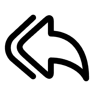Multiple Forward Left Icon from Solar Linear Set
