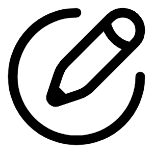 Pen New Round Icon from Solar Linear Set