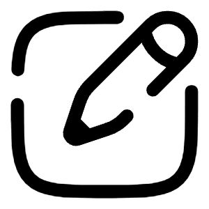 Pen New Square Icon from Solar Broken Set