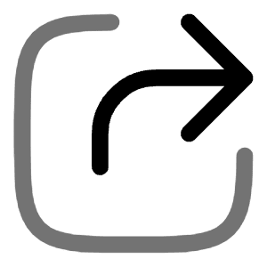 Square Share Line Icon from Solar Line Duotone Set