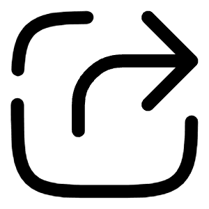 Square Share Line Icon from Solar Broken Set