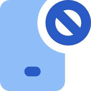 Phone App Blocking Icon from Core Flat Set
