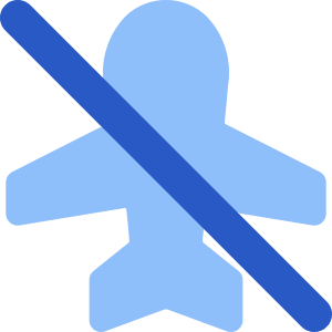 Airplane Disabled Icon from Core Flat Set