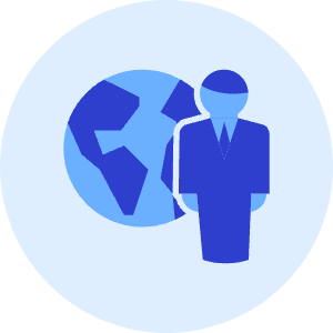 Businessman Globe Icon from Kameleon Duo - Free Set