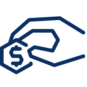 Coin Hand 1 Icon from Cyber Line - Free Set
