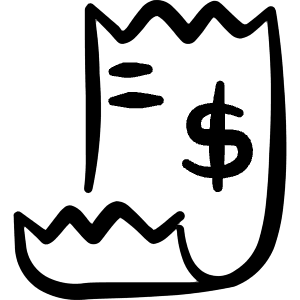 Accounting Invoice Icon from Freehand Line - Free Set