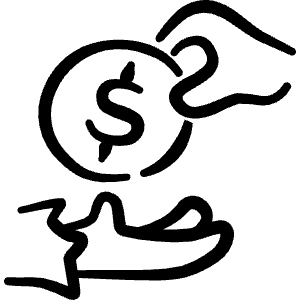 Begging Giving Icon from Freehand Line - Free Set