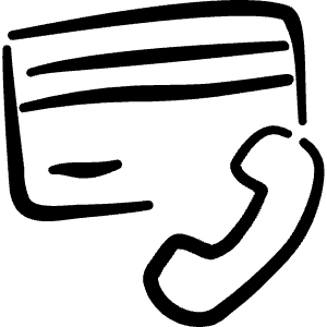 Credit Card Phone Call Icon from Freehand - Free Set