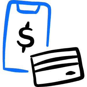 Credit Card Smartphone Icon from Freehand Duotone - Free Set