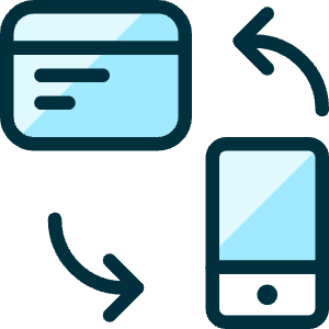 Credit Card Smartphone Exchange Icon from Ultimate Duotone - Free Set
