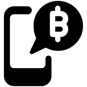 Crypto Chat Mobile Phone Icon from Ultimate Bold - Free Set