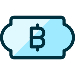 Crypto Currency Bitcoin Bill Icon from Ultimate Duotone - Free Set
