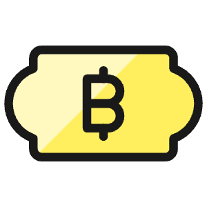 Crypto Currency Bitcoin Bill Icon from Ultimate Colors - Free Set